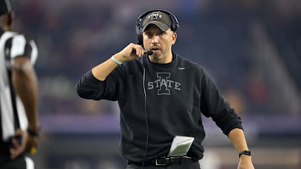 Iowa State Cyclones head coach Matt Campbell during the game between the Iowa State Cyclones and the Arizona State Sun Devils