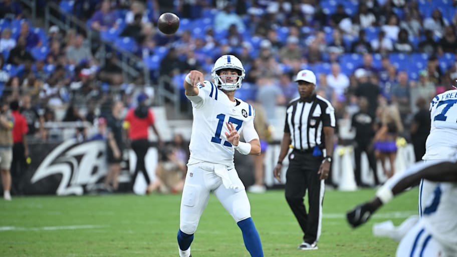 Daniel Jones saw some early action in the Colts’ first preseason game. | Rafael Suanes-Imagn Images