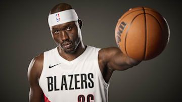 Sep 29, 2025; Portland, OR, USA; Portland Trail Blazers center Duop Reath (26) during media day at the Moda Center. Mandatory Credit: Troy Wayrynen-Imagn Images
