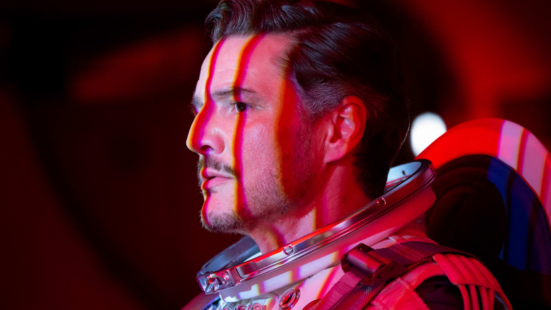 Pedro Pascal as Reed Richards/Mister Fantastic in 20th Century Studios/Marvel Studios' THE FANTASTIC FOUR: FIRST STEPS. Photo by Jay Maidment. © 2025 20th Century Studios / © and ™ 2025 MARVEL.