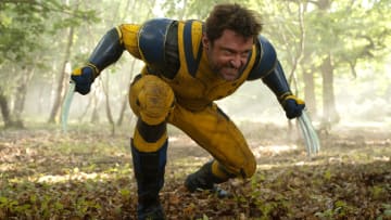 Hugh Jackman as Wolverine/Logan in 20th Century Studios/Marvel Studios' DEADPOOL & WOLVERINE. Photo by Jay Maidment. © 2024 20th Century Studios / © and ™ 2024 MARVEL.