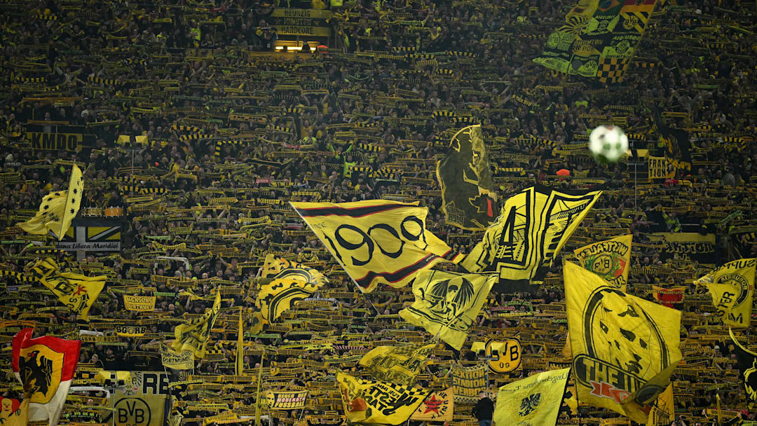 Dortmund's "Yellow Wall" during its Champions League match with Barcelona