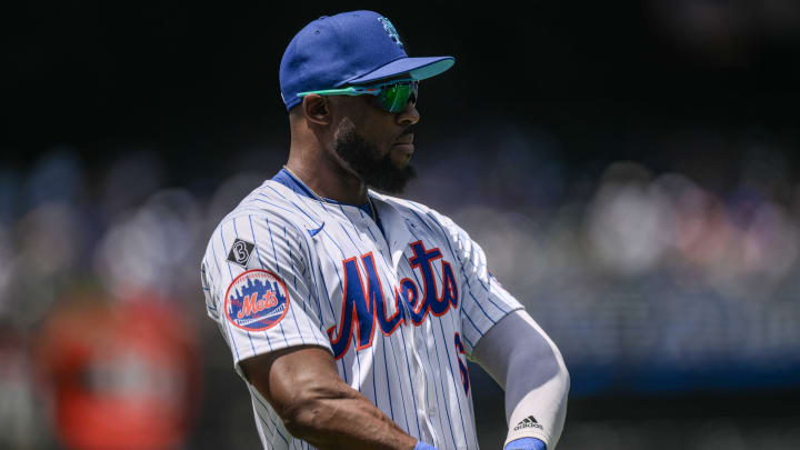 Jun 16, 2024; New York City, New York, USA; New York Mets outfielder Starling Marte (6) is pictured during a game against the San Diego Padres at Citi Field.