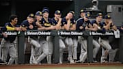 The Michigan Wolverines play the Arkansas Razorbacks during the Amegy Bank College Baseball Series.