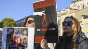 Members Of Iranian Community In Portugal Protest The Execution Of Demonstrators In Iran
