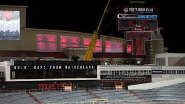 Construction crews remove the Double T scoreboard, Thursday, Dec. 1, 2022, at Jones AT&T Stadium.

0089 Year End 2022 Ar