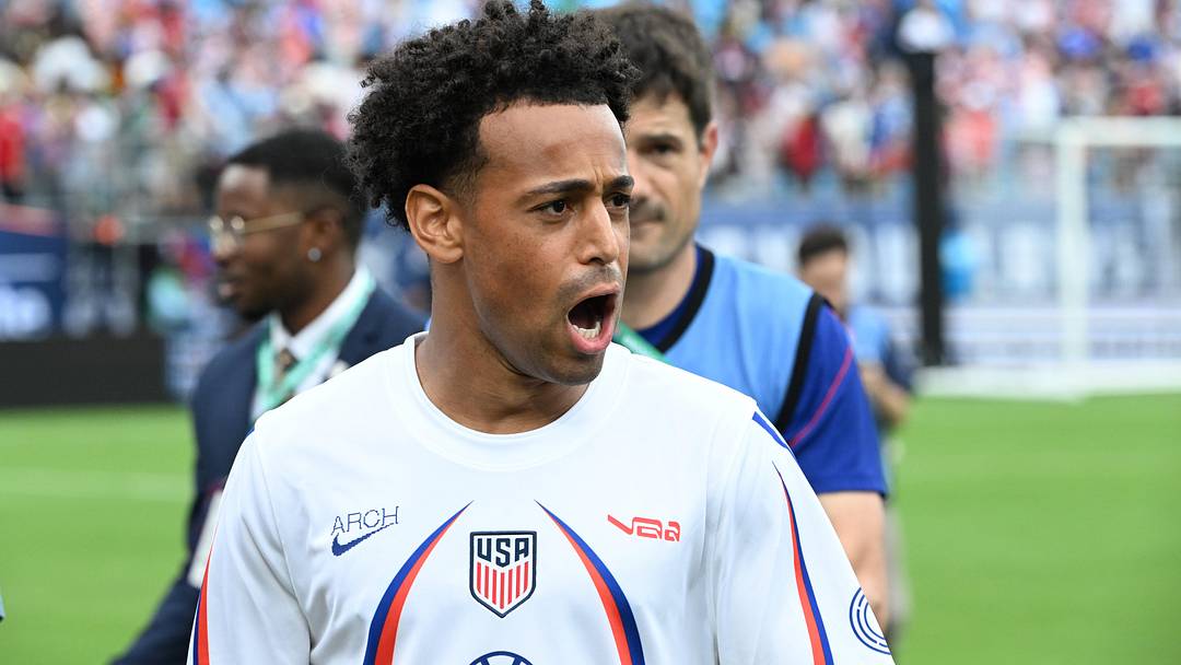 May 31, 2026; Charlotte, North Carolina, USA; United States midfielder Tyler Adams (4) after the game at Bank of America Stadium. Mandatory Credit: Bob Donnan-Imagn Images