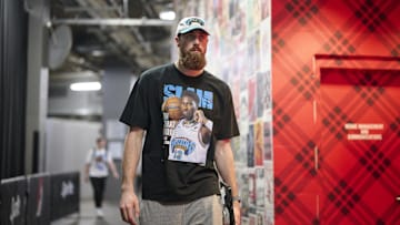 Former Memphis Grizzlies center Jay Huff (30) walks to the locker room before a game against the Portland Trail Blazers at Moda Center. 