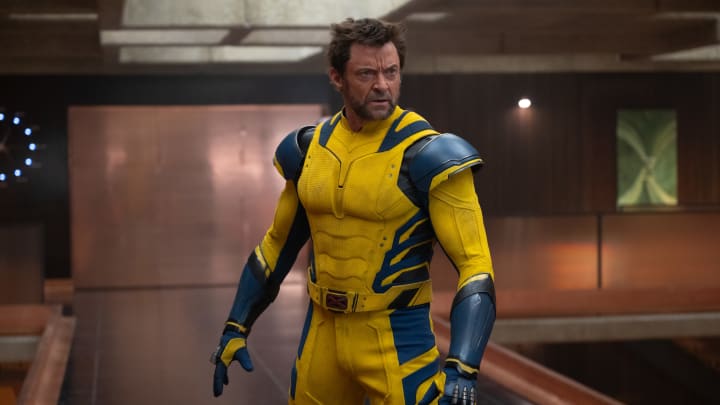 Hugh Jackman as Wolverine/Logan in 20th Century Studios/Marvel Studios' DEADPOOL & WOLVERINE. Photo by Jay Maidment. © 2024 20th Century Studios / © and ™ 2024 MARVEL.