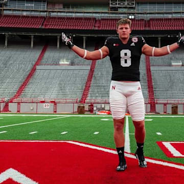 Omaha Westside linebacker Christian Jones on a visit to Nebraska.