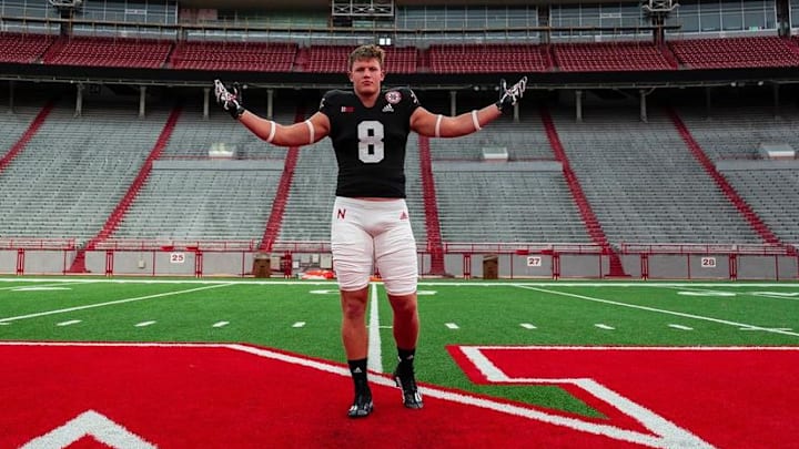 Omaha Westside linebacker Christian Jones on a visit to Nebraska.