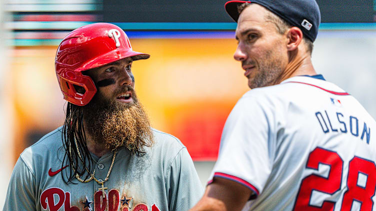 Philadelphia Phillies outfielder Brandon Marsh and Atlanta Braves first baseman Matt Olson