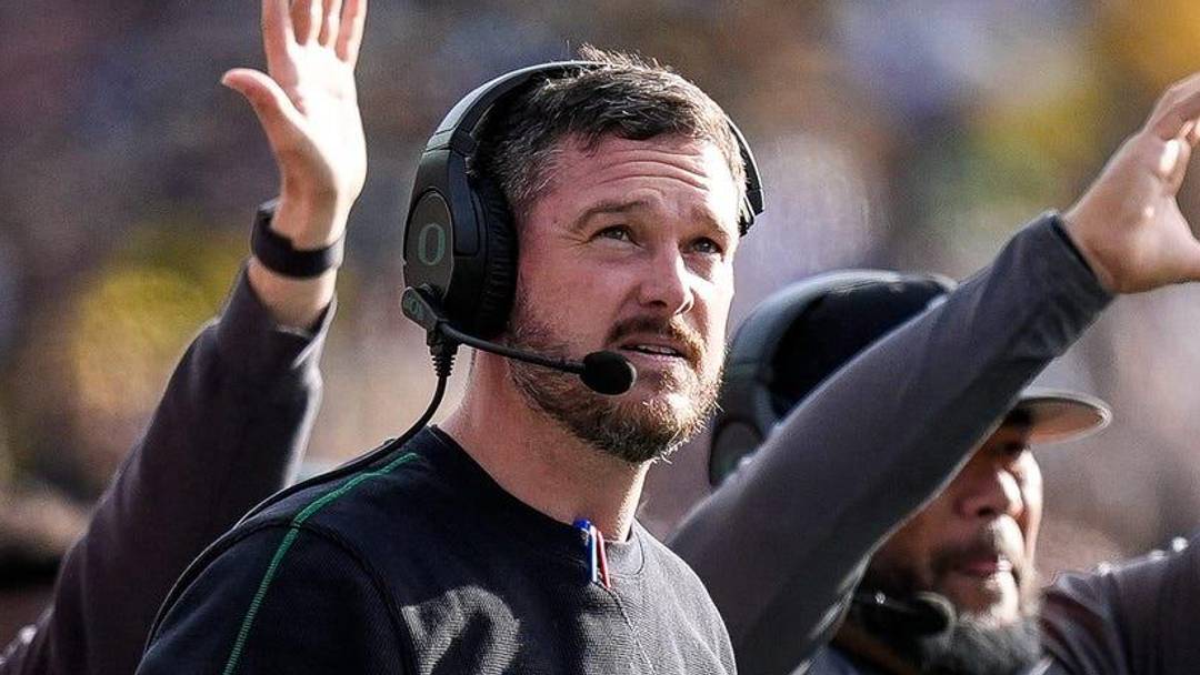 Oregon head coach Dan Lanning watches a play against Michigan during the first half at Michigan Stadium in Ann Arbor on Saturday, Nov. 2, 2024.