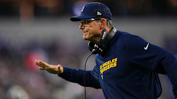 Los Angeles Chargers head coach Jim Harbaugh