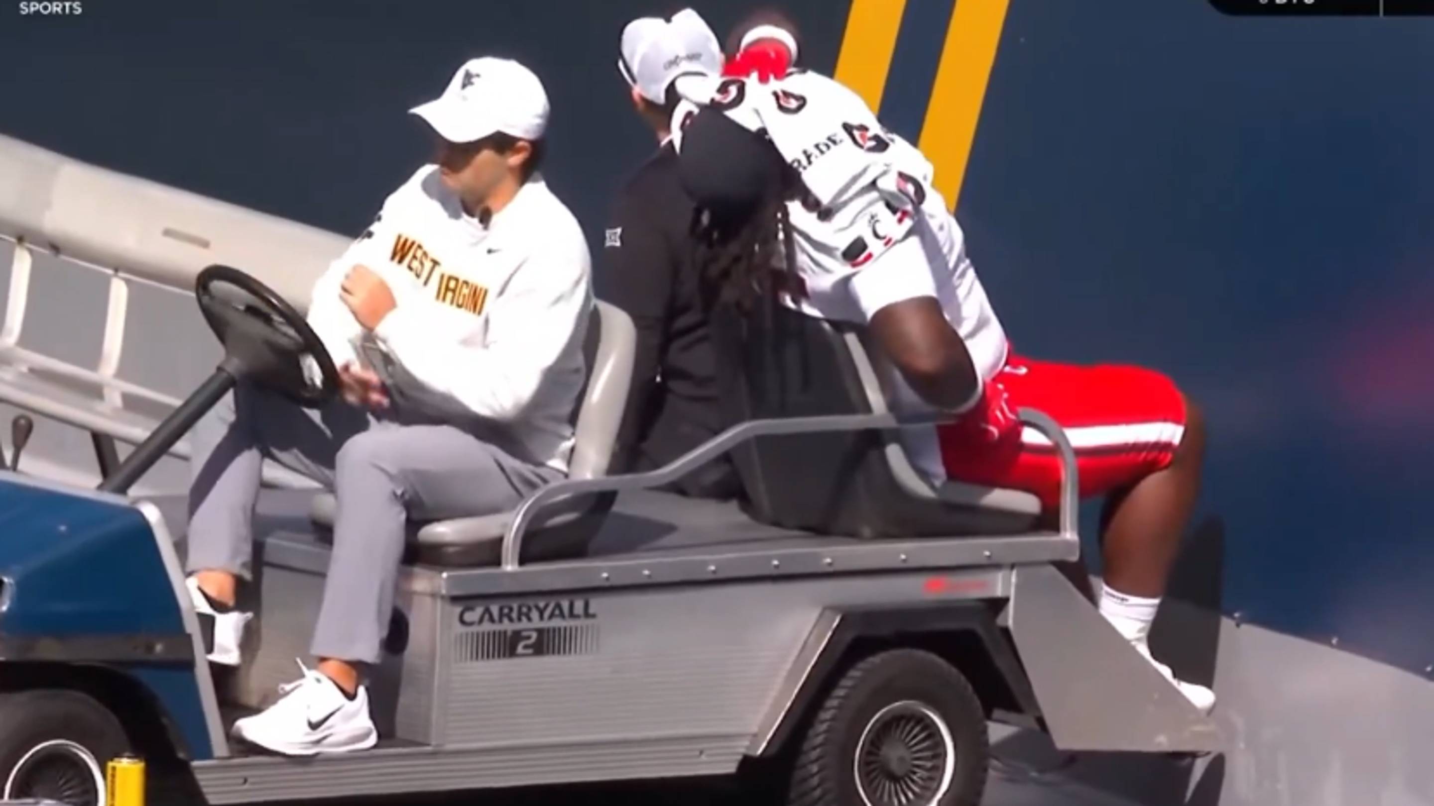West Virginia Cart Becomes the Talk of College Football After Unfortunate Incident
