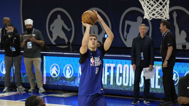 Cooper Flagg participated in workouts at the NBA Draft Combine on Tuesday in Chicago.