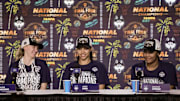 UConn stars Paige Bueckers, Azzi Fudd, and Sarah Strong speak to the media after the national championship.