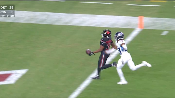 Cardinals RB Emari Demercado fumbled at the goal line against the Titans.