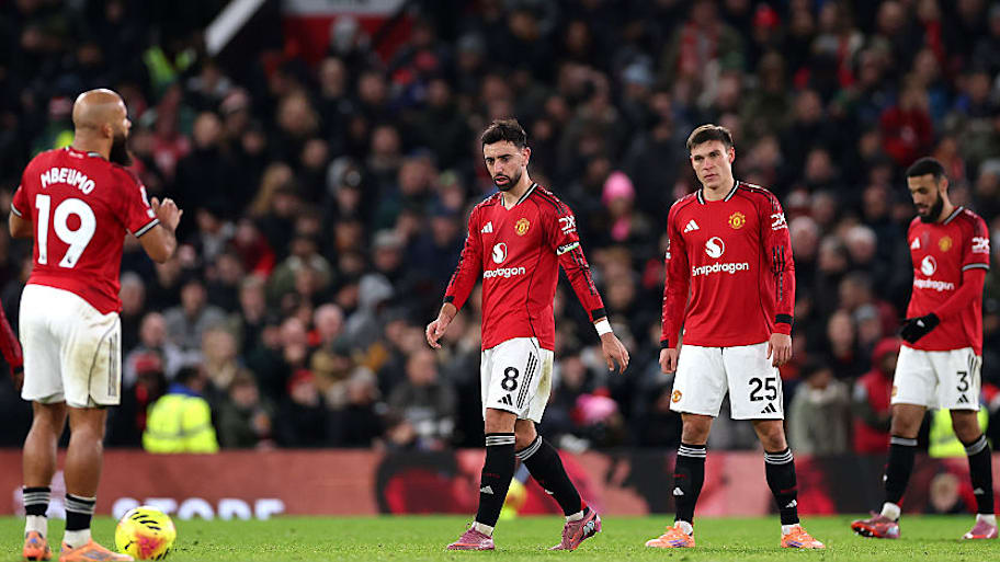 Man Utd players dejected