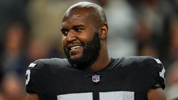 Las Vegas Raiders offensive tackle Brandon Parker (75)