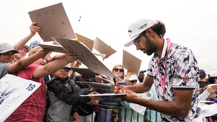 Akshay Bhatia is a popular player on the autograph line. But what’s the most unusual thing he has signed? Akshay Bhatia is a popular player on the autograph line. But what’s the most unusual thing he has signed?