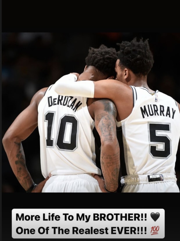 Dejounte Murray's IG Story