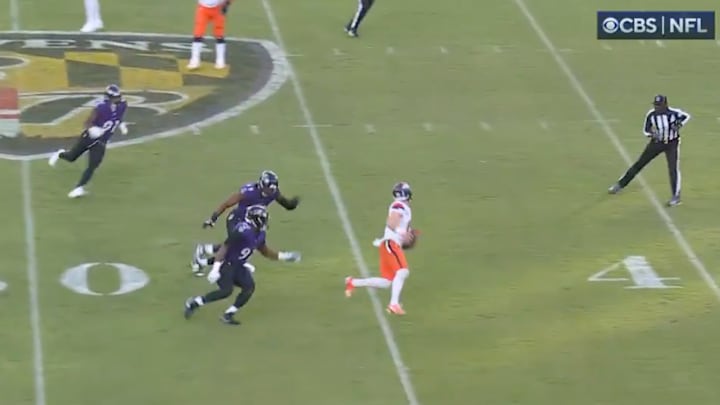 Tony Romo had some fun with this Bo Nix scramble. Tony Romo had some fun with this Bo Nix scramble.