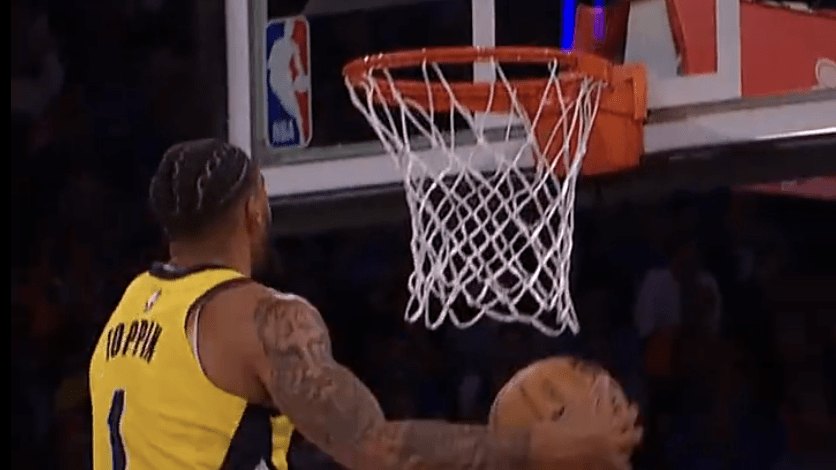 Obi Toppin’s Emphatic Between-the-Legs Dunk vs. Knicks Left NBA Fans in Awe
