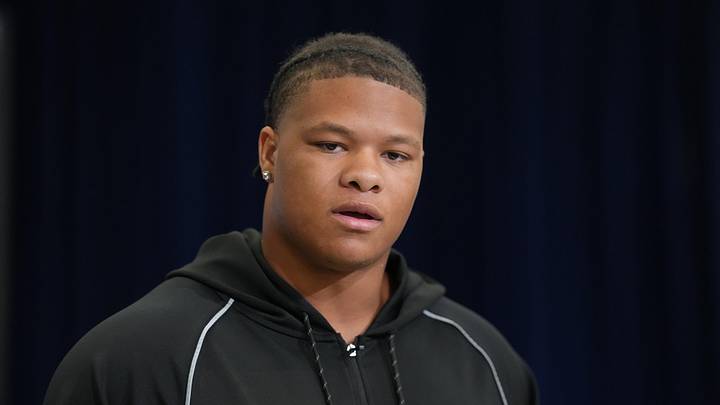 Feb 25, 2026; Indianapolis, IN, USA; Clemson defensive lineman Peter Woods (DL29) speaks during the NFL Scouting Combine at the Indiana Convention Center. Mandatory Credit: Kirby Lee-Imagn Images