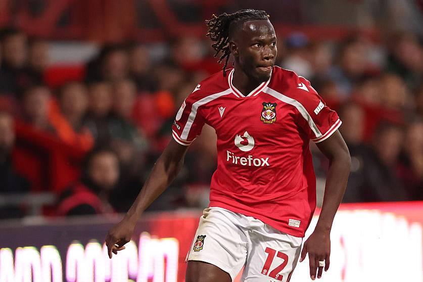 Issa Kabore of Wrexham during the Sky Bet Championship 2026/27 match between Wrexham and Burnley