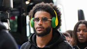 Oregon Ducks quarterback Dante Moore before the game against the Penn State Nittany Lions