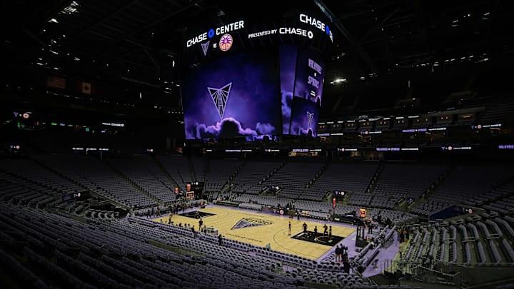 A view of the arena before the game between the Golden State Valkyries and the Los Angeles Sparks at Chase Center.