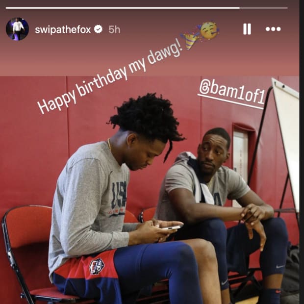 De'Aaron Fox's IG Story