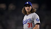 Los Angeles Dodgers starting pitcher Glasnow in a start against the Texas Rangers.