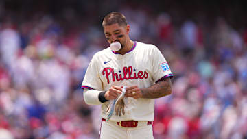 Philadelphia Phillies right fielder Nick Castellanos was benched for Tuesday's game versus the Miami Marlins