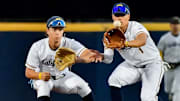 Cal middle infielders PJ Moutzouridis (left) and Jarren Advincula