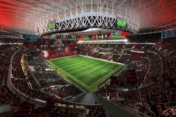 Imagem do projeto do estádio do Flamengo