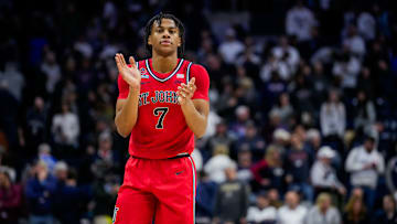 St. John's v Connecticut; St. John's basketball guard Simeon Wilcher