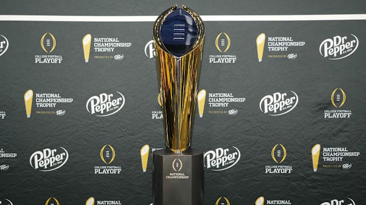 The College Football Playoff trophy