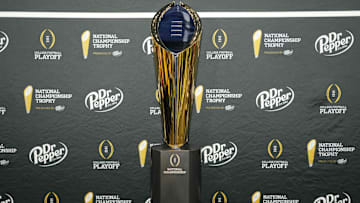 The College Football Playoff trophy