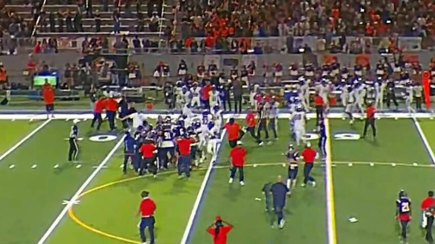 California high school football game called early after fight