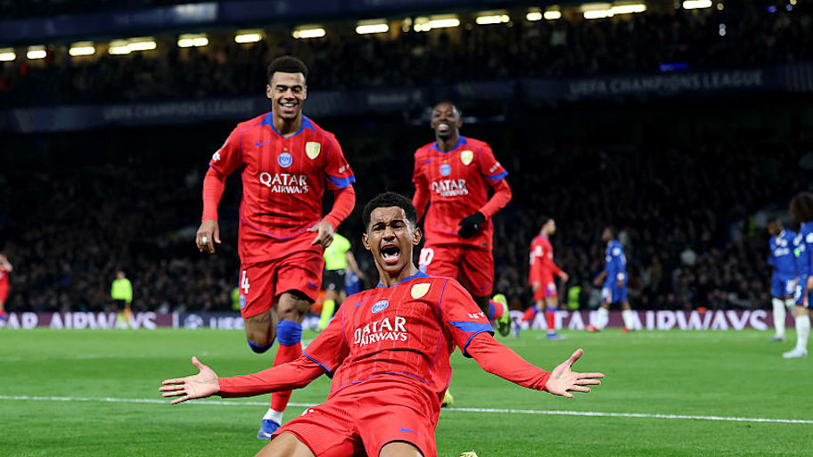 Senny Mayulu celebrates scoring vs. Chelsea