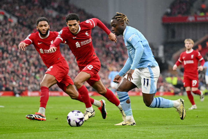 Liverpool have fallen behind Man City on the pitch
