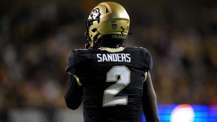 Oct 13, 2023; Boulder, Colorado, USA; Colorado Buffaloes quarterback Shedeur Sanders (2) warms up prior to the game against the Stanford Cardinal at Folsom Field.