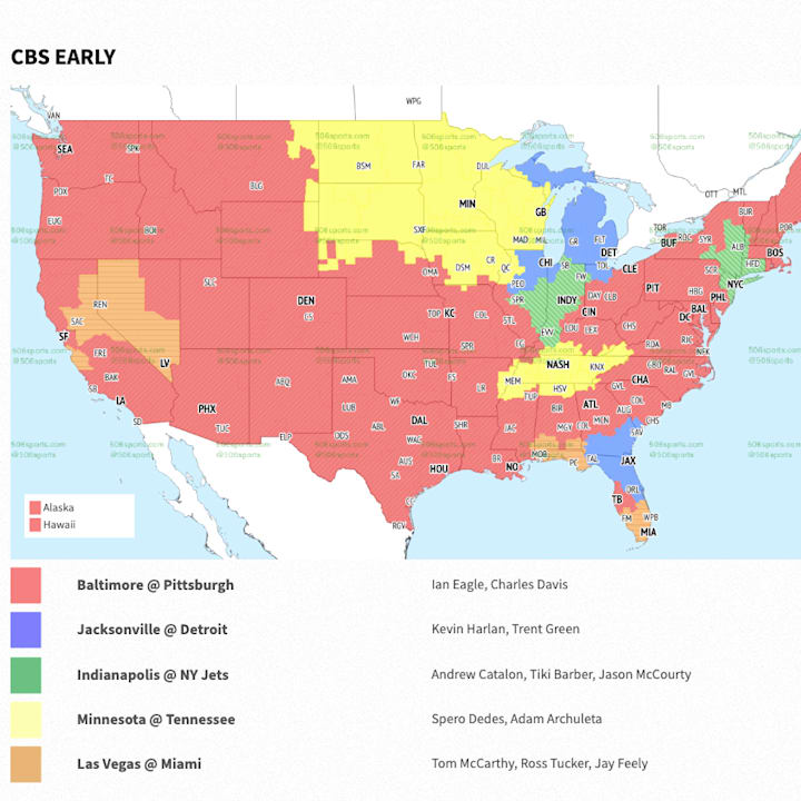 NFL Coverage Map , Week 11