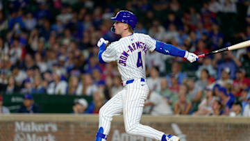 Chicago Cubs center fielder Pete Crow-Armstrong hits a home run at Wrigley Field versus the St. Louis Cardinals.