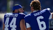 Giants running back Cam Skattebo and quarterback Jaxson Dart have the team feeling good about its future.
