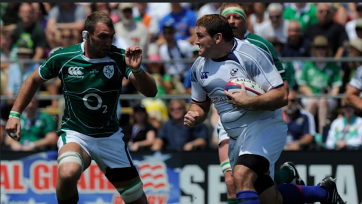 Mike MacDonald playing for USA Rugby Mike MacDonald playing for USA Rugby