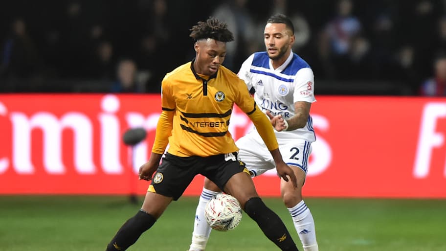 Antoine Semenyo playing for Newport County, 2019.