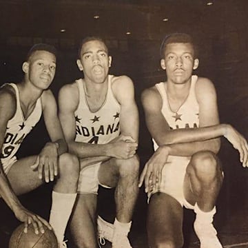1967 Indiana All-Stars Willie Long, Ben Niles, Larry Weatherford, Rod Ford and Gregg Northington (left to right).